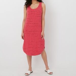 Cotton Country By Parkhurst Sleeveless Tank Dress Small Coral Comfy Semi Fitted